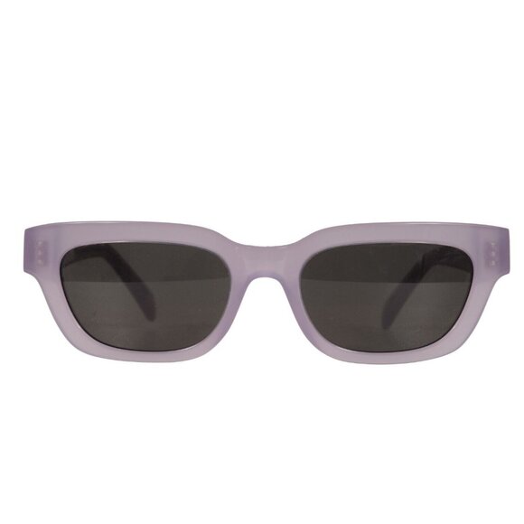 Celine Mens CL401921 Sunglasses Purple Translucent Acetate Square Round Shades - Picture 1 of 12